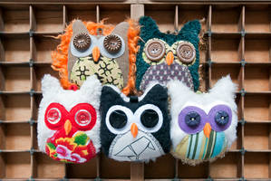 Mini owls plushies