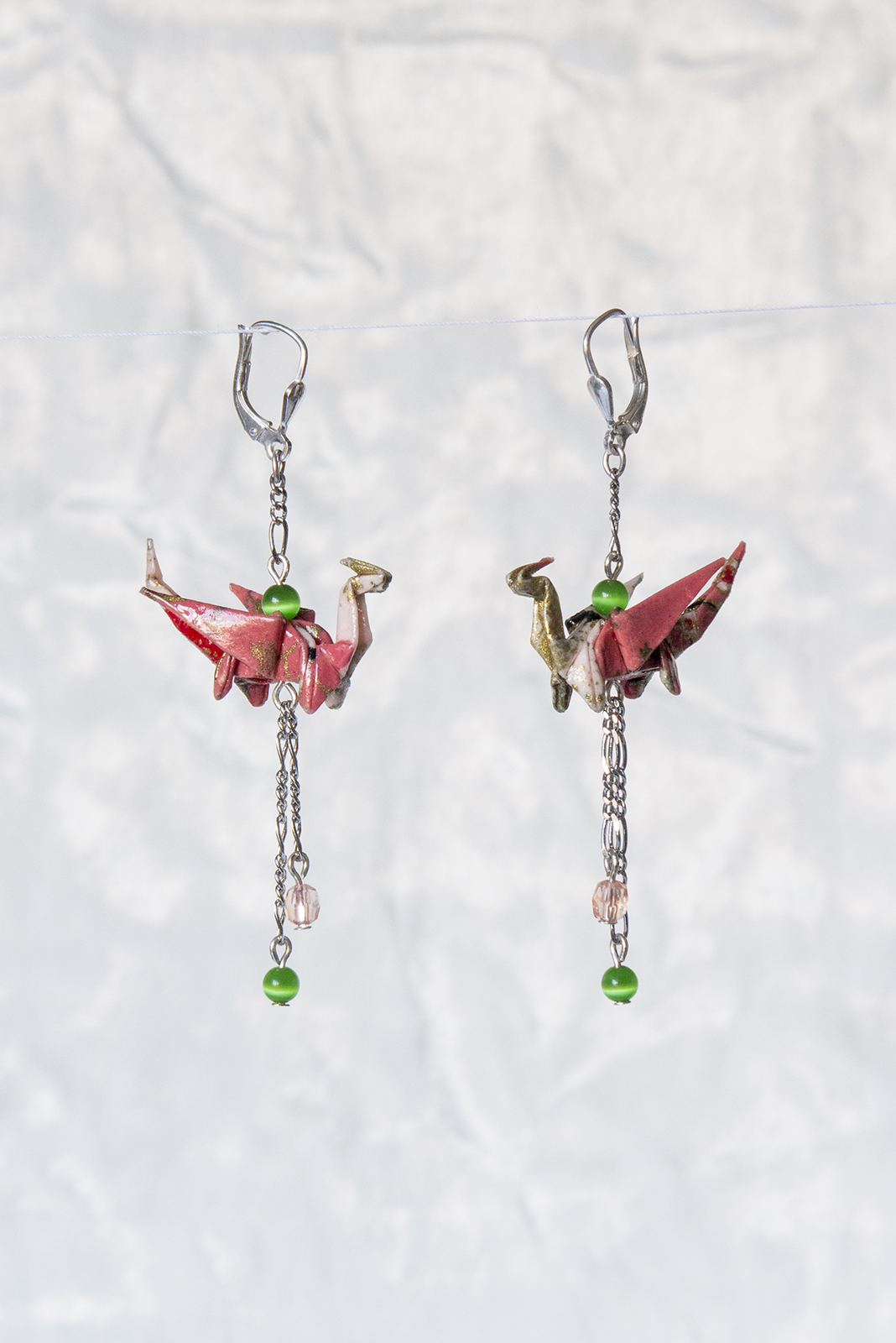 Origami dragon earrings