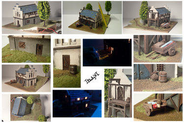 medieval storehouse miniature -detail-