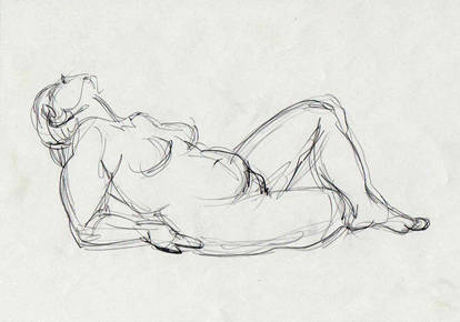 naked model sketch 3