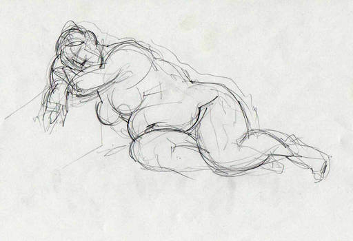 naked model sketch 4