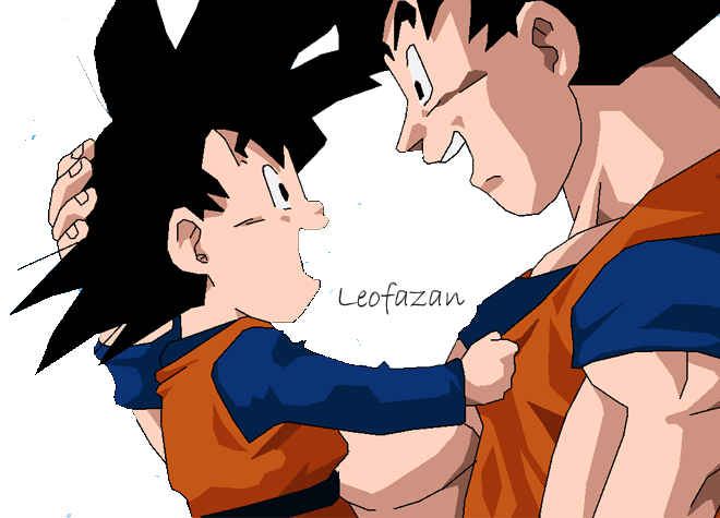 Goku e Goten Primeiro Encontro em grafite by LinhoPereira on DeviantArt