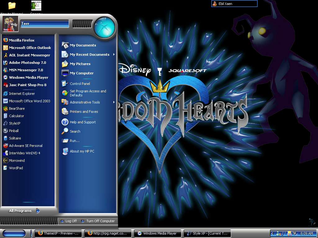 Windows XP Theme Screenshot