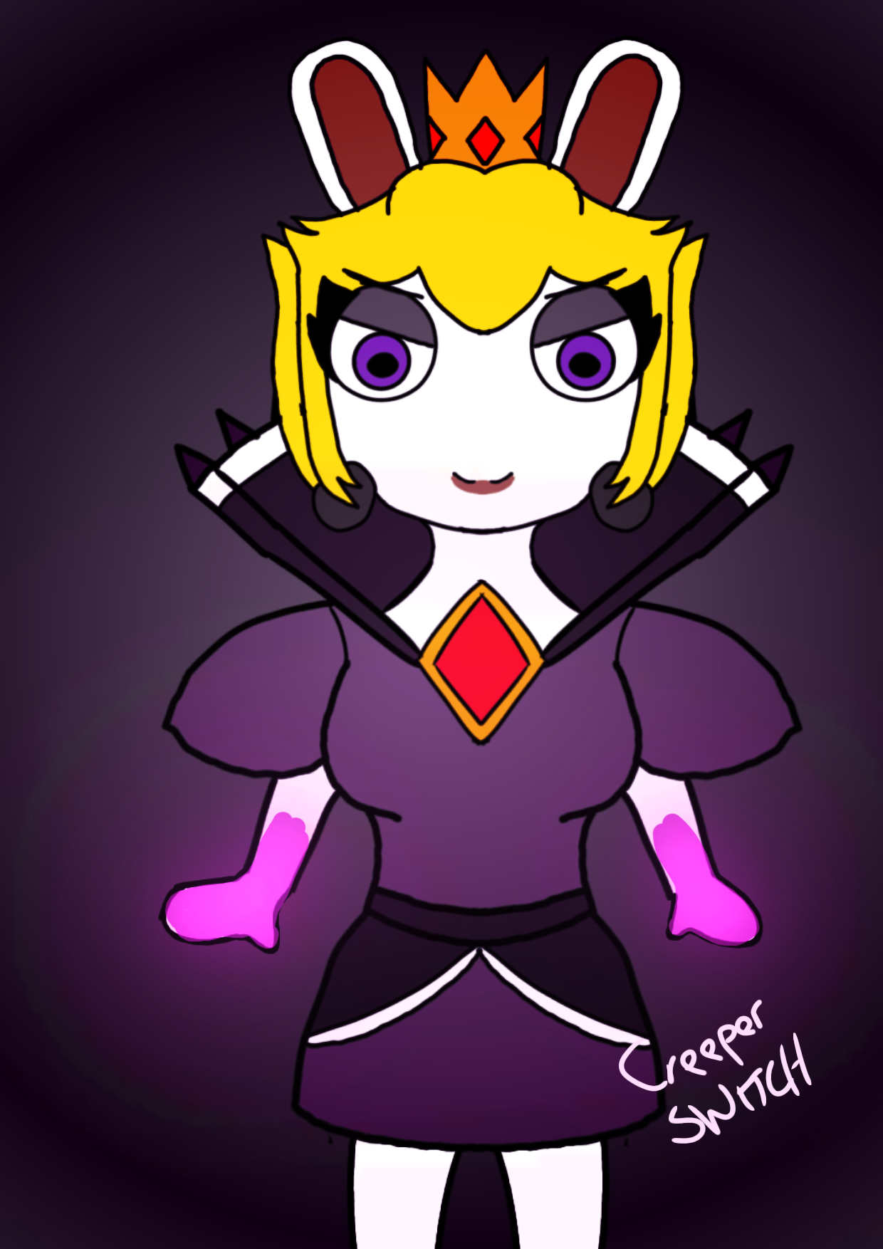 Queen Boo Rabbid Rabbid Shadow Queen (2021) by CreeperSwitch on DeviantArt