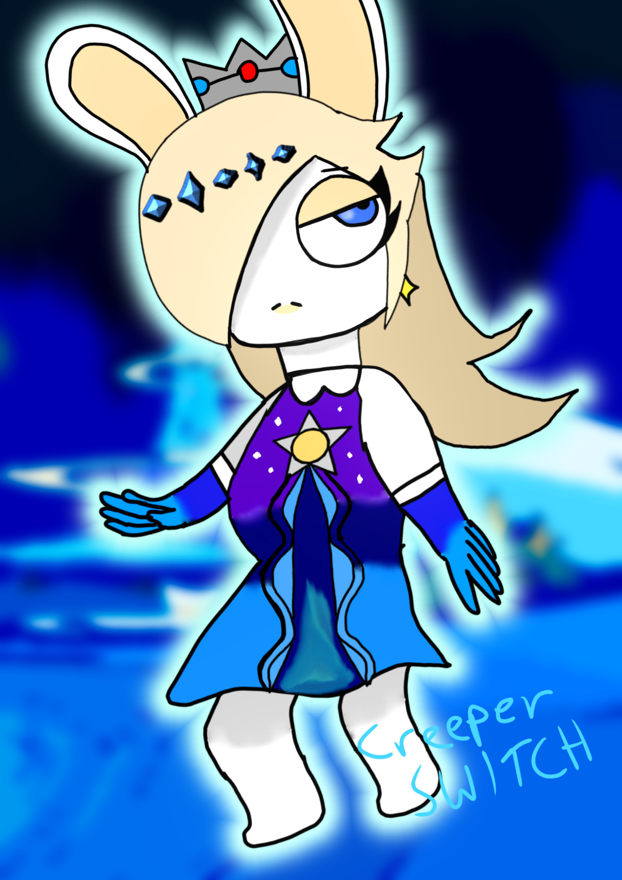 Azlina The Rabbit Rabbid Rosalina's Aurora World by CreeperSwitch on DeviantArt