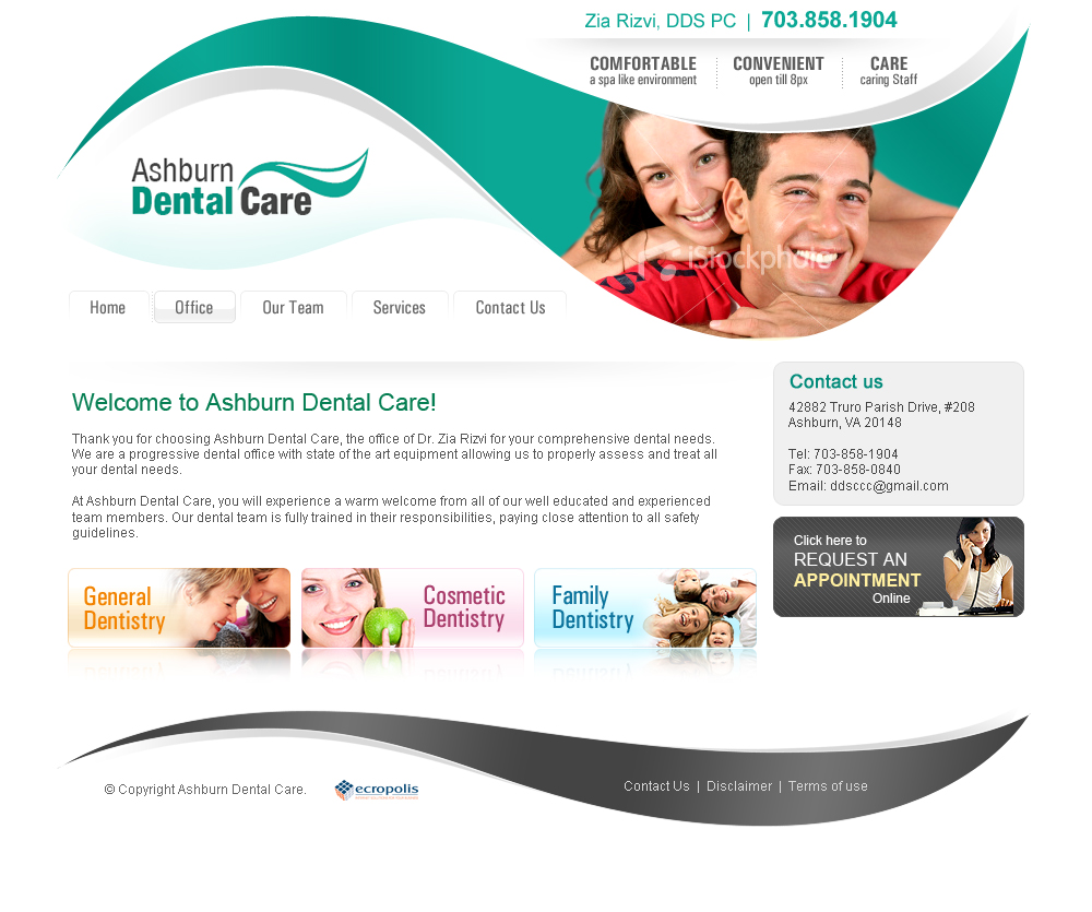 Dental Care website Design