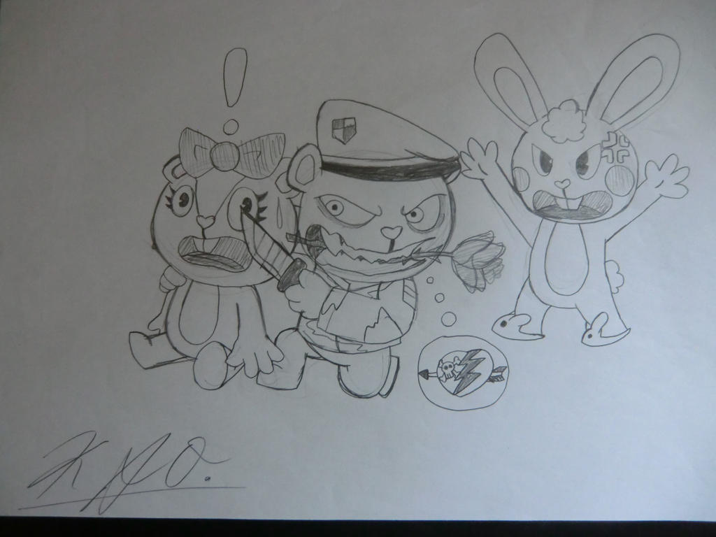 HTF-Flippy and Giggles and Cuddles by MURAIKAO on DeviantArt