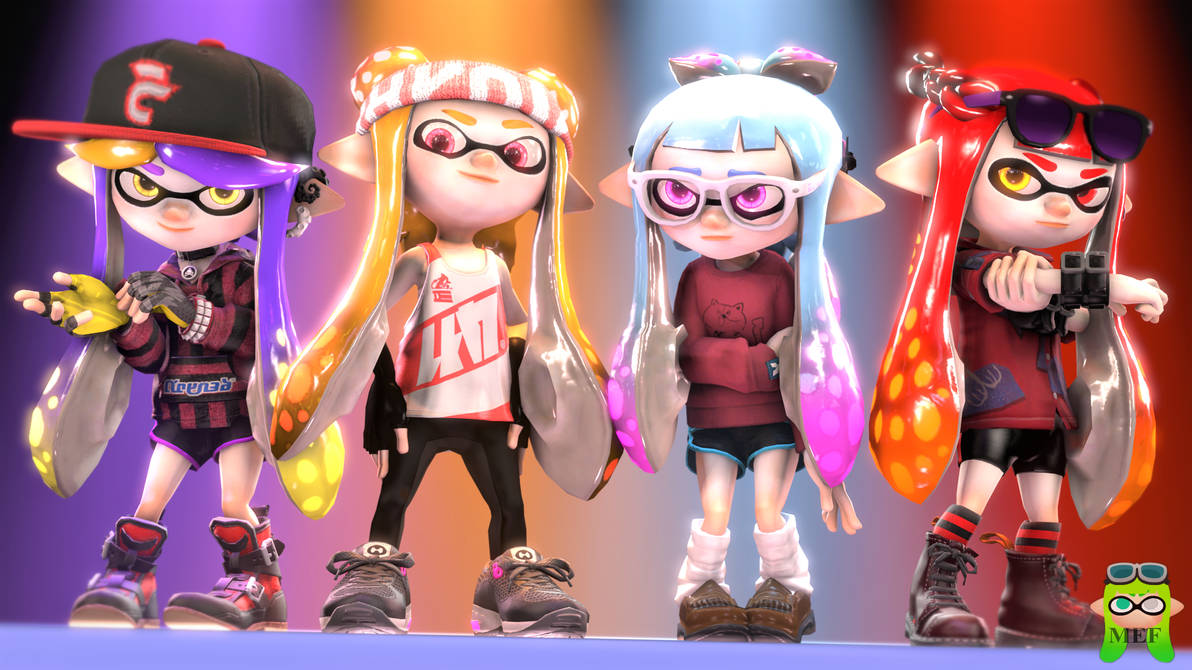 4 inklings girls by MaekaENDERFOX35 on DeviantArt