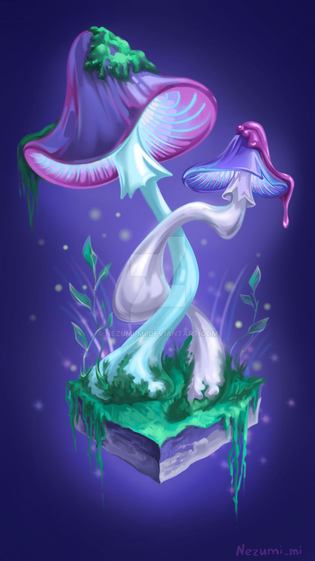 Fairy mushrooms by Nezumimi on DeviantArt