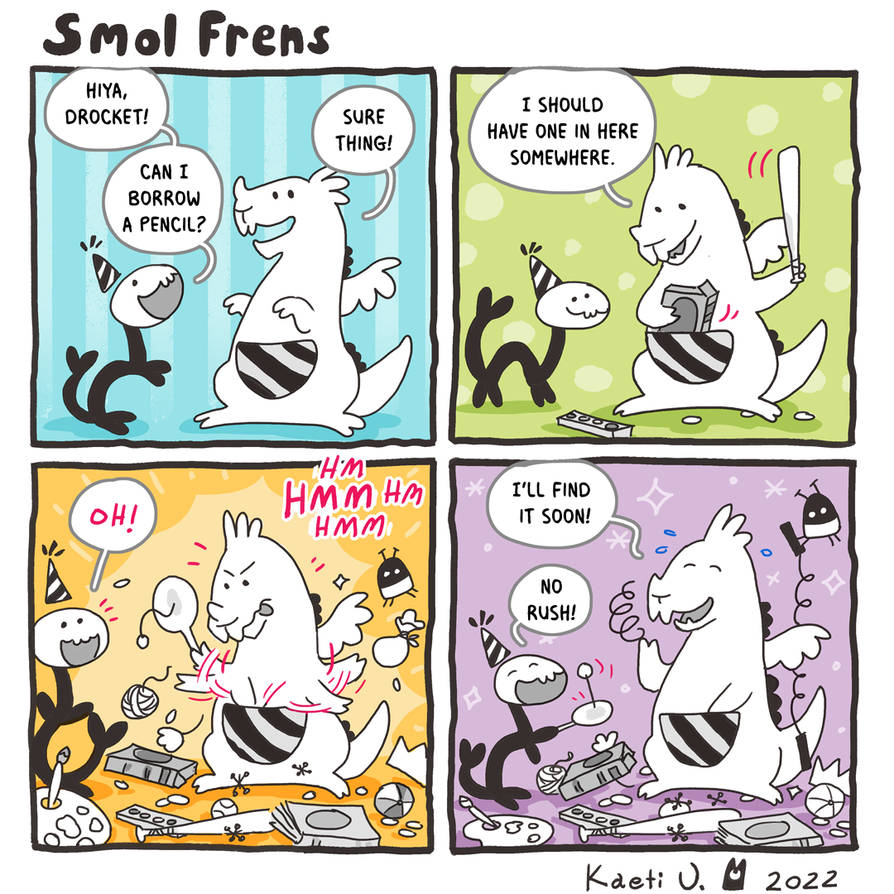 Smol Frens - Drocket's Pocket by proteidaes on DeviantArt