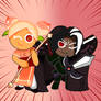Dark Choco Cookie and Peach Cookie