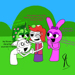 Ellie meets Sprunki Girls
