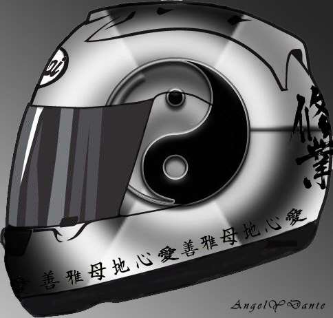 Ying Yang helmet