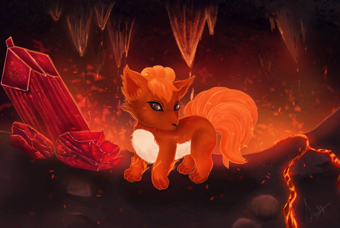 Vulpix + Speedpainting by Landrah on DeviantArt