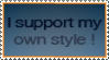 stamp - i support my own style by oceanmandarin