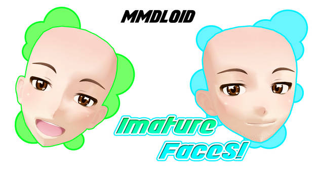 [MMD DL+] Imature Male Faces!
