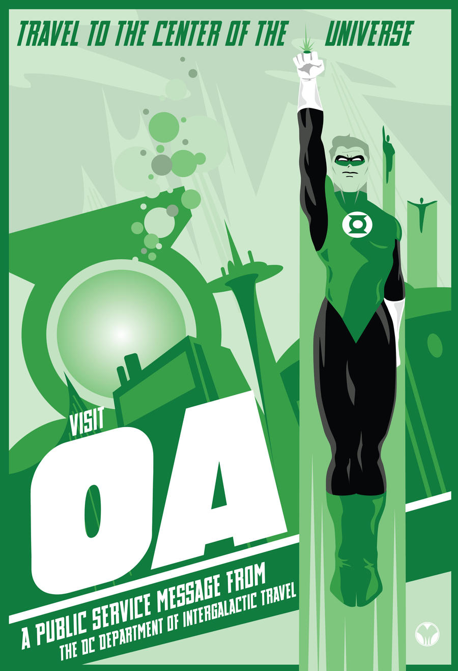 Green Lantern OA travel poster