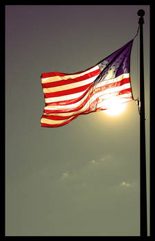 US Flag Dusk