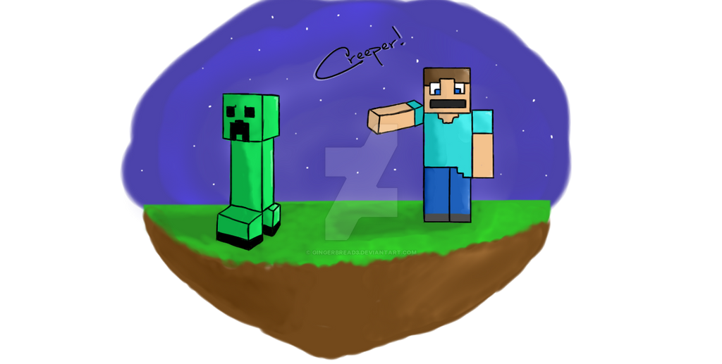 Creeper Minecraft Rexploding Steve Minecraft-Steve and Creeper by GingerBread3 on DeviantArt