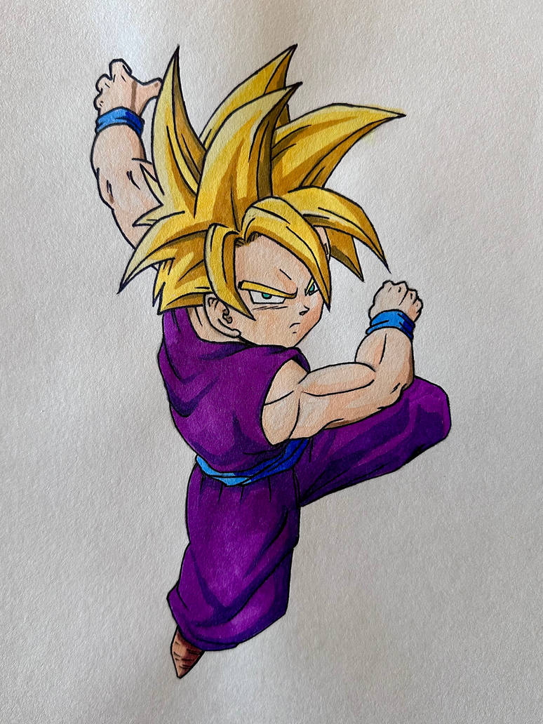 Gohan Saltando Gohan jump by ssjkell on DeviantArt