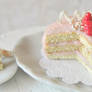 Pink strawberry cake