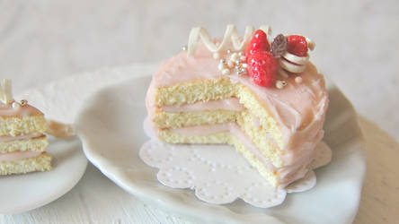 Pink strawberry cake