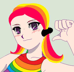 Human!Punk!G3 Rainbow dash