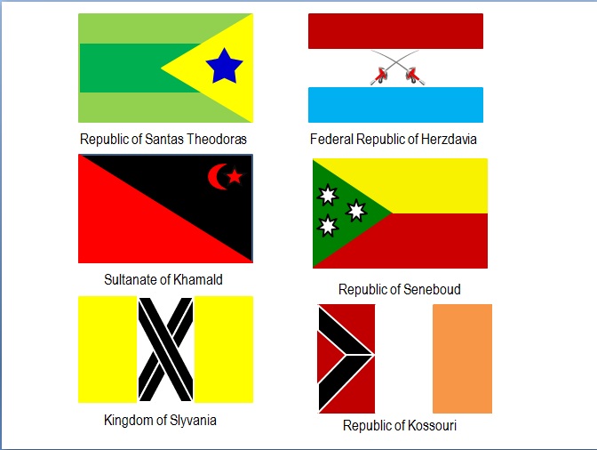 Flags of fictional countries by GeneralAlcazar DeviantArt