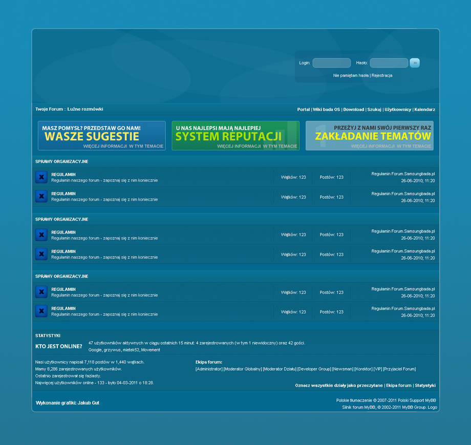 Forum Layout by JakubG on DeviantArt