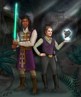 Jedi Finn and Jedi Master Leia