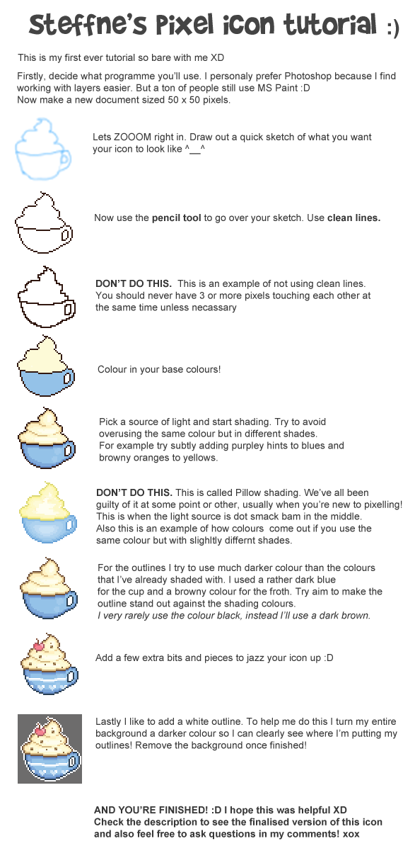 Pixel icon tutorial by steffne on DeviantArt