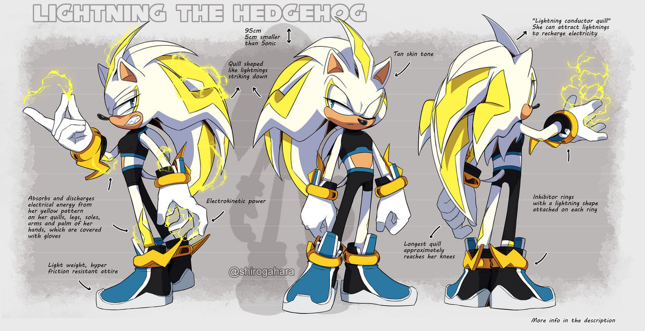Lightnig Reference Lightning the Hedgehog Ref Sheet by Shirogahara on DeviantArt