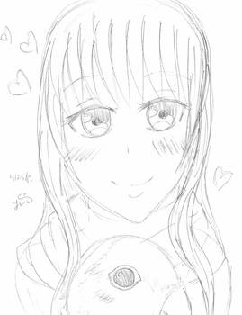 April 2019 Doodles- Apr. 25 Me with Bird