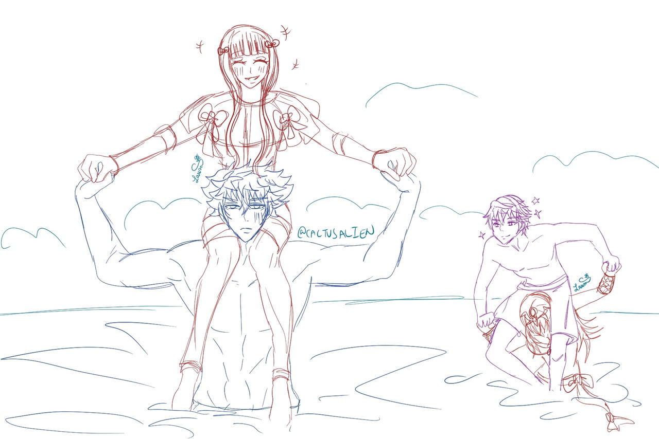 Summer Hangout Lon'qu X Laura, Tiki X Robin 8.1.25