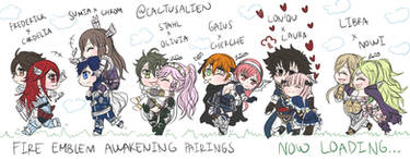 Chibi Fire Emblem Awakening Pairings Colored