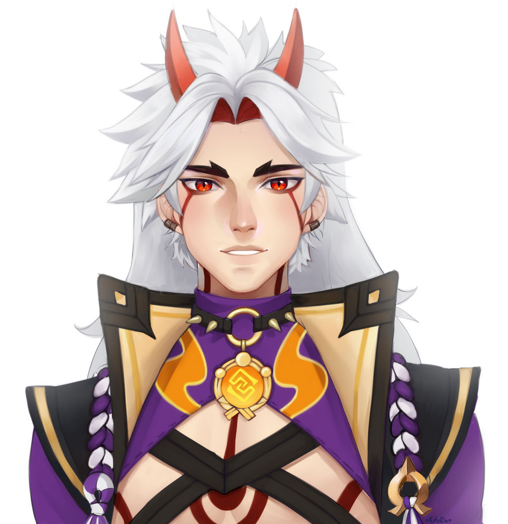 Arataki Itto. Genshin impact by Kita-Rin on DeviantArt