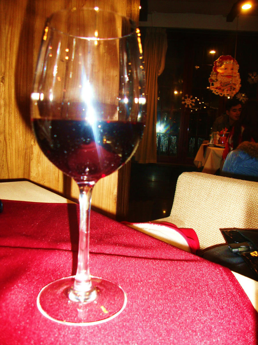 A glass of wine 1