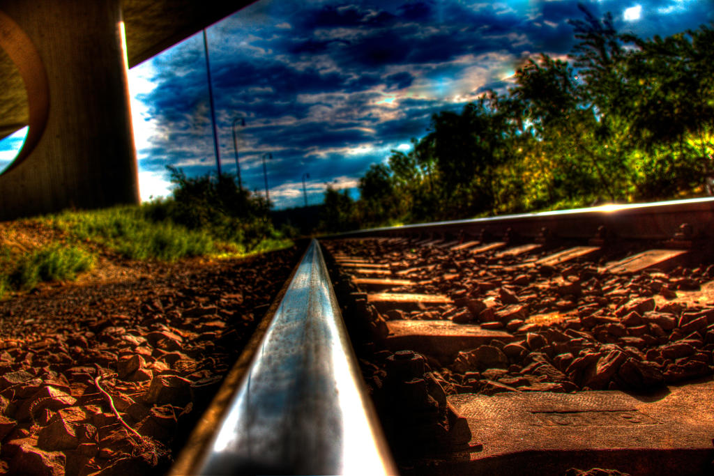 Railway under the Strom