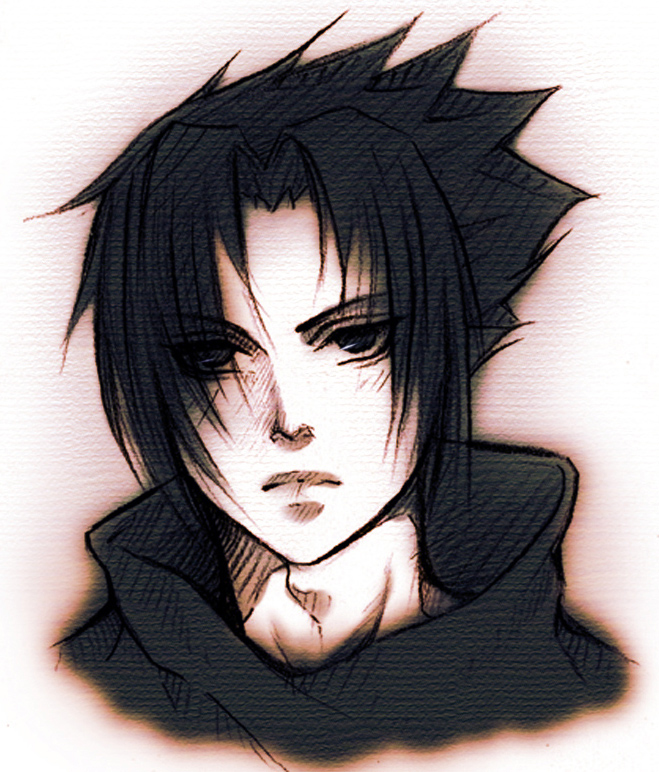 sasuke portrait - sketch