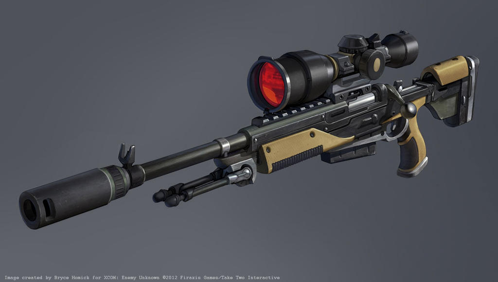 Deviantart Xcom Weapons XCOM Sniper Rifle Concept by zombat on DeviantArt