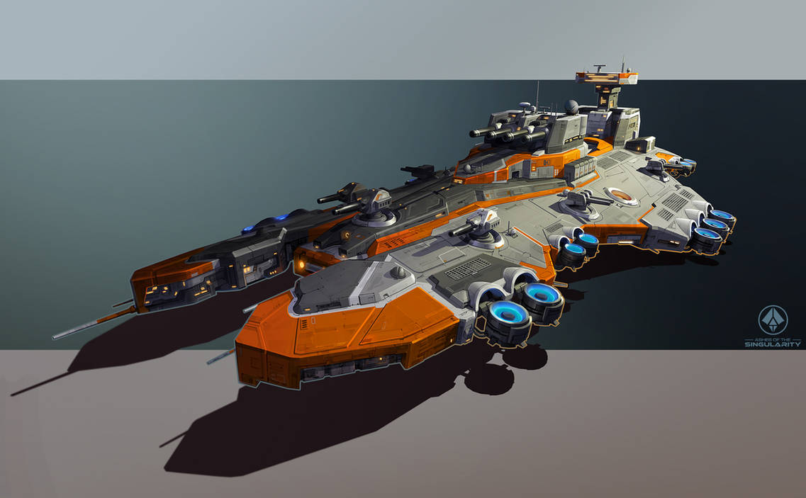 Post-Human Coalition Heavy Destroyer by zombat
