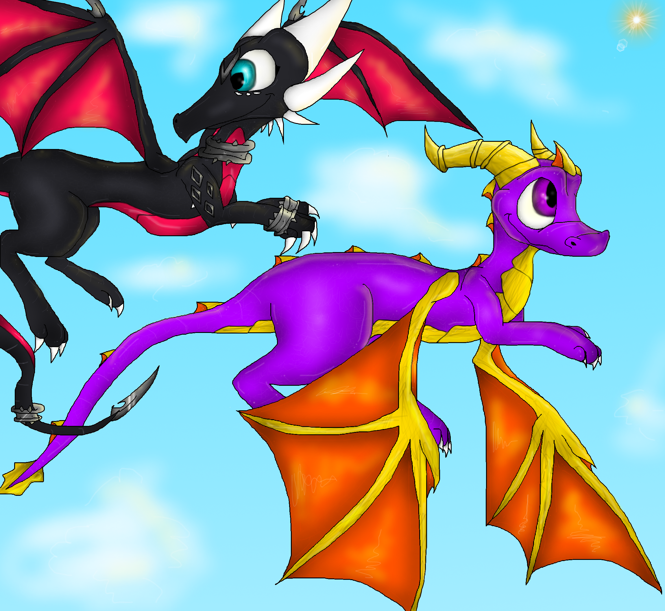 Spyro and Cynder Flight