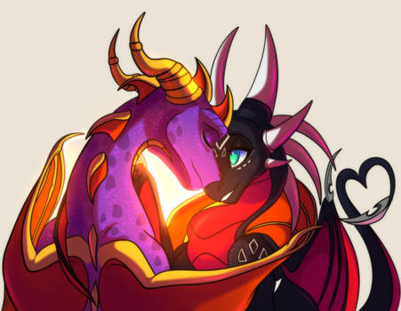 Spyro n Cynder Nuzzles