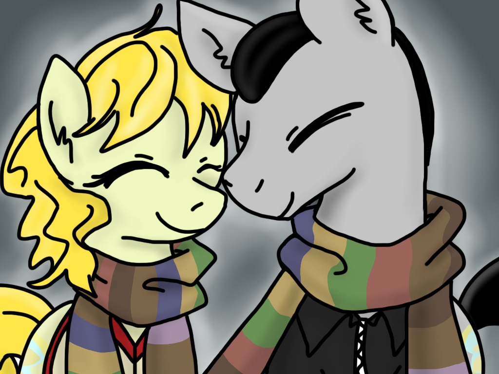 Ninth and Fem!Fifth Doctor Whooves