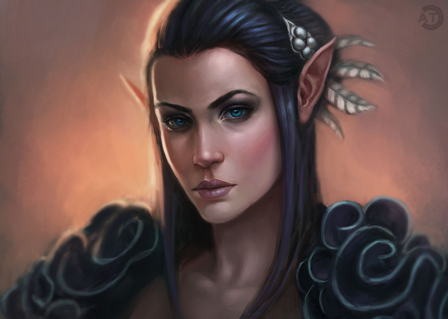 Buff Elf Portrait Elf Portrait by Atc-illustration on DeviantArt
