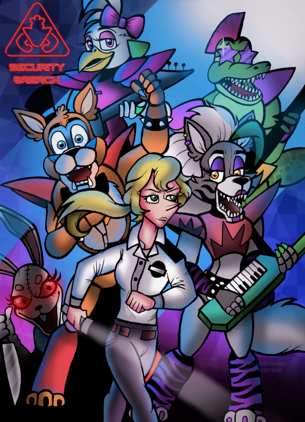 FNAF Security Breach Poster by BlueJiArts on DeviantArt