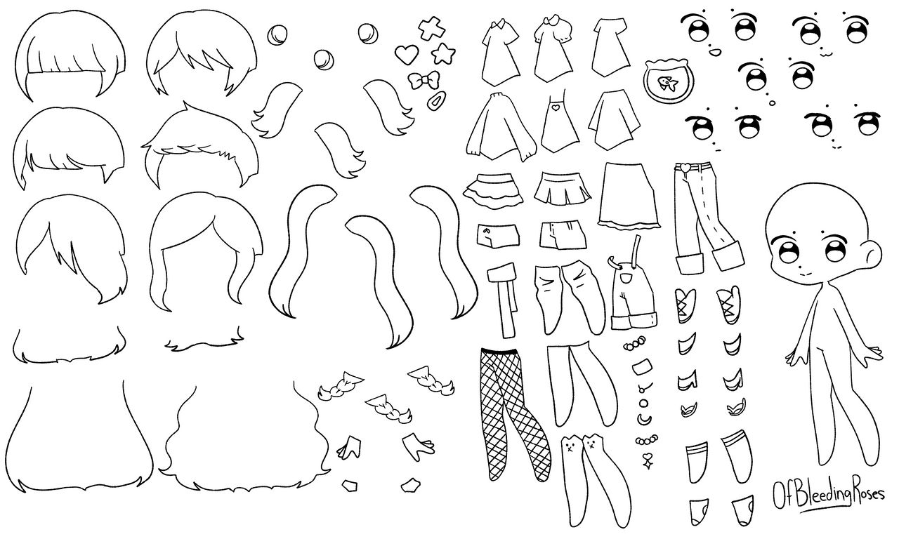 Paper Doll Base Set 50 Pieces By OfBleedingRoses On DeviantArt paper-doll-base-set-50-pieces-by-ofbleedingroses-on-deviantart
