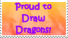 Proud to Draw Dragons Stamp by ray72285