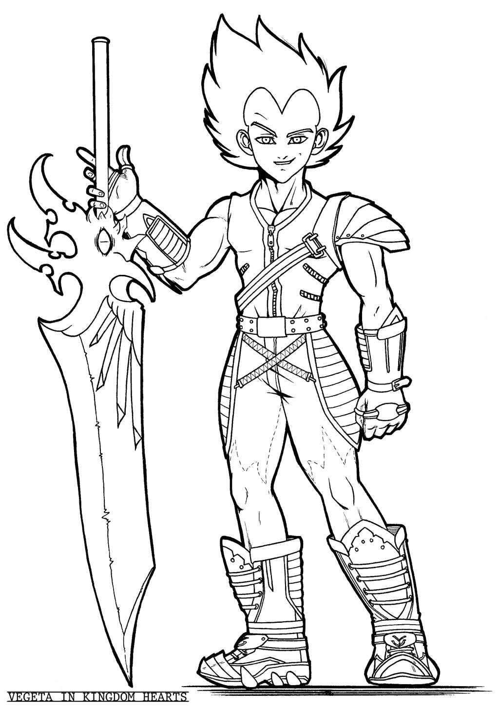 vegeta kingdom hearts style by elyasarts on deviantart