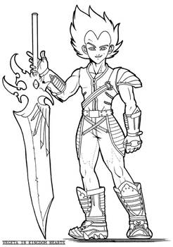 Vegeta Kingdom Hearts Style